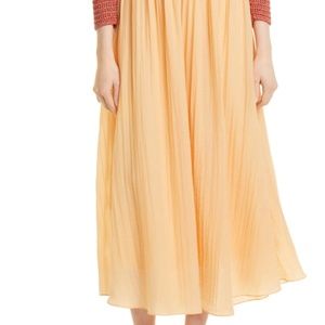 Vince Smocked Waist Maxi Skirt